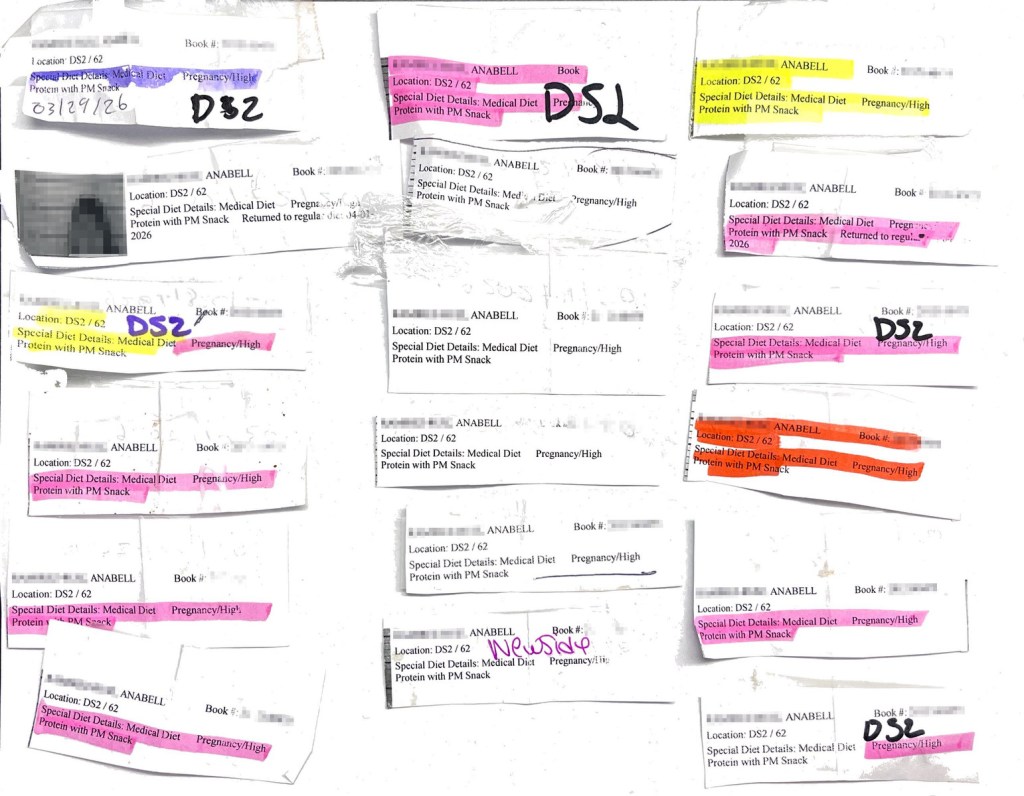An illustration showing multiple meal tags.