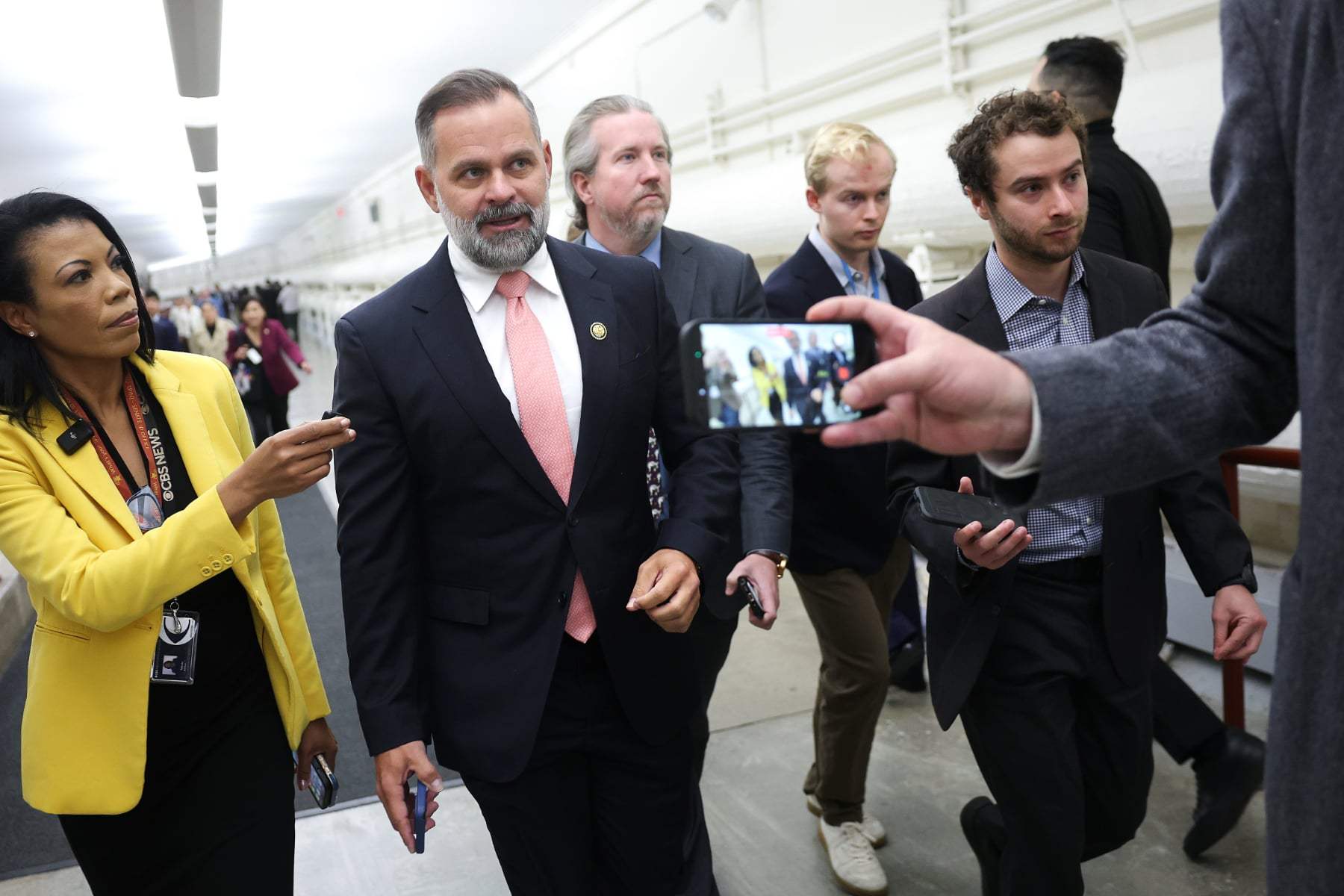 Rep. Cory Mills, a Florida Republican, talks to reporters at the Capitol on August 22, 2026.