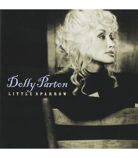 Album cover for Little Sparrow, featuring Dolly Parton in a black and white closeup portrait looking off camera