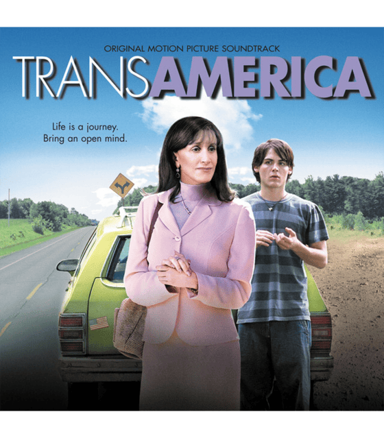 Album cover for TransAmerica soundtrack, featuring a scene from the film