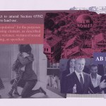 Collage illustration about California housing legislation, combining a photo of a woman embracing a child, new homes under construction, and Gavin Newsom speaking at a podium. Text excerpts from the bill appear alongside a 