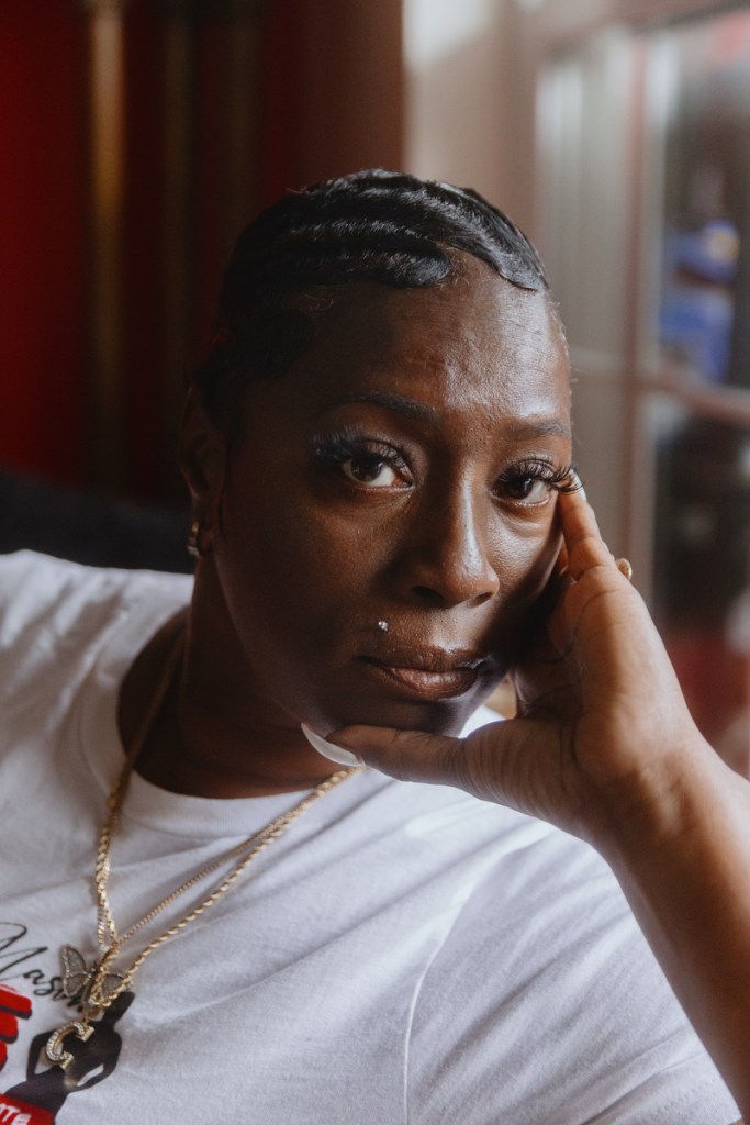A closeup portrait of Crystal Mason.